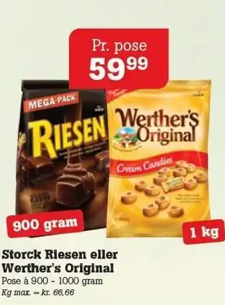 Poetzsch Padborg Storck Riesen eller Werther's Original tilbud