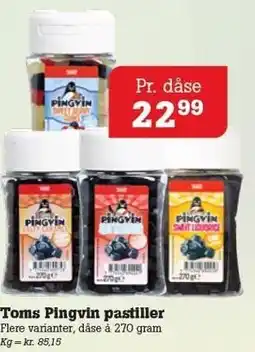 Poetzsch Padborg Toms Pingvin pastiller tilbud