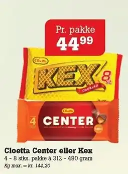 Poetzsch Padborg Cloetta Center eller Kex tilbud