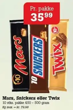 Poetzsch Padborg Mars, Snickers eller Twix tilbud