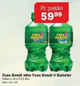 Poetzsch Padborg Faxe Kondi eller Faxe Kondi 0 Kalorier 24 x 0,33 liter tilbud