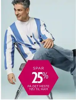 Salling SPAR 25% PÅ DET MESTE TØJ TIL HAM tilbud