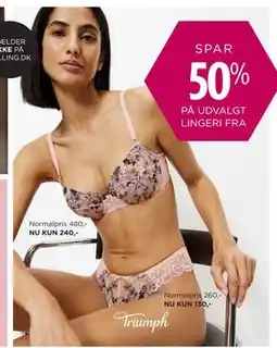 Salling SPAR 50% PÅ UDVALGT LINGERI FRA tilbud