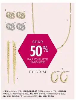Salling SPAR 50% PÅ UDVALGTE SMYKKER tilbud