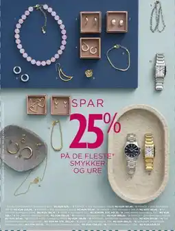 Salling SPAR 25% PÅ DE FLESTE* SMYKKER OG URE tilbud