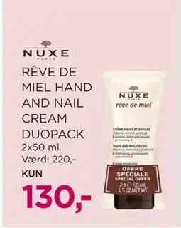 Salling RÊVE DE MIEL HAND AND NAIL CREAM DUOPACK tilbud