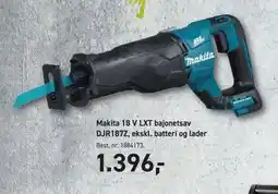 Johannes Fog Makita 18 V LXT bajonetsav DJR187Z, ekskl. batteri og lader tilbud