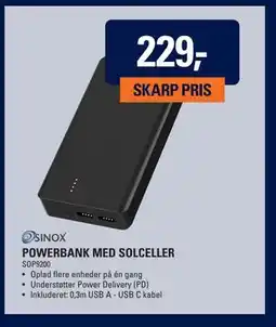 El-Salg POWERBANK MED SOLCELLER tilbud