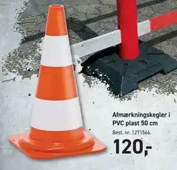 Johannes Fog Afmærkningskegler i PVC plast 50 cm tilbud