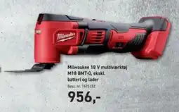 Johannes Fog Milwaukee 18 V multiværktøj M18 BMT-0, ekskl. batteri og lader tilbud