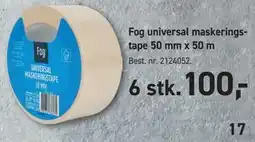 Johannes Fog Fog universal maskeringstape 50 mm x 50 m tilbud