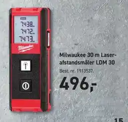 Johannes Fog Milwaukee 30 m Laserafstandsmåler LDM 30 tilbud