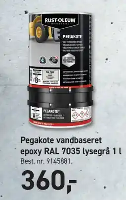 Johannes Fog Pegakote vandbaseret epoxy RAL 7035 lysegrå 1 l tilbud
