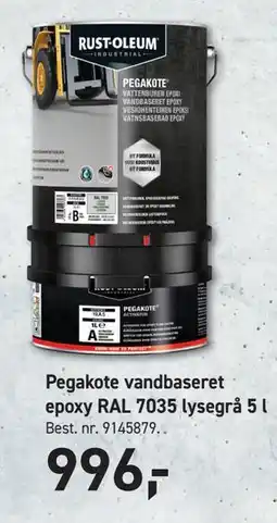 Johannes Fog Pegakote vandbaseret epoxy RAL 7035 lysegrå 5 l tilbud