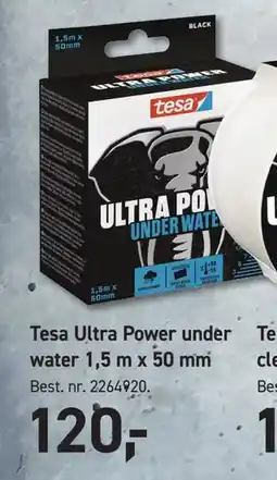 Johannes Fog Tesa Ultra Power under water 1,5 m x 50 mm tilbud