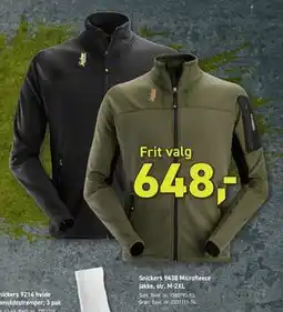 Johannes Fog Snickers 9438 Microfleece jakke, str. M-2XL tilbud
