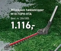 Johannes Fog Milwaukee hækkeklipper M18 FOPH-HTA tilbud