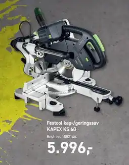 Johannes Fog Festool kap-/geringssav KAPEX KS 60 tilbud