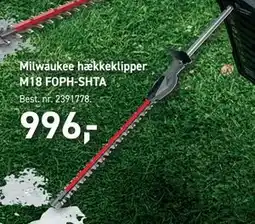 Johannes Fog Milwaukee hækkeklipper M18 FOPH-SHTA tilbud