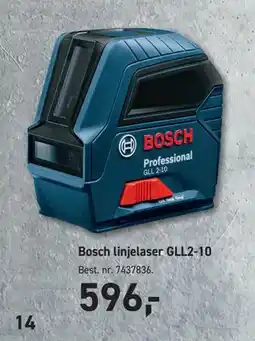 Johannes Fog Bosch linjelaser GLL2-10 tilbud