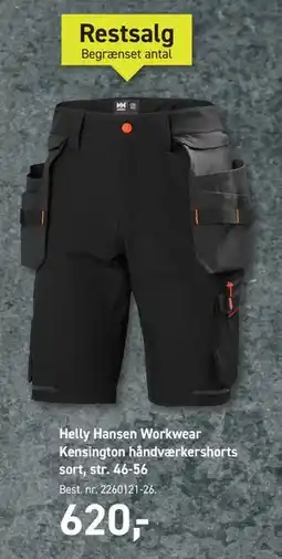 Johannes Fog Helly Hansen Workwear Kensington håndværkershorts sort, str. 46-56 tilbud