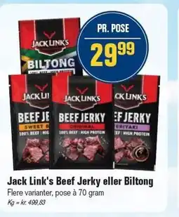 Otto Duborg Jack Link's Beef Jerky eller Biltong tilbud