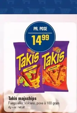Otto Duborg Takis majschips tilbud