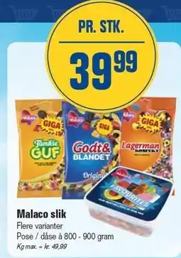 Otto Duborg Malaco slik tilbud