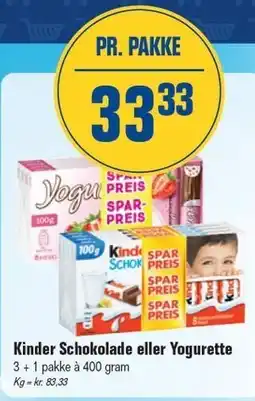 Otto Duborg Kinder Schokolade eller Yogurette tilbud