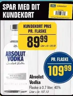 Otto Duborg Absolut Vodka tilbud