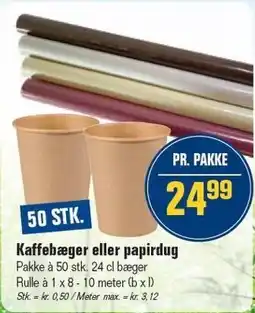 Otto Duborg Kaffebæger eller papirdug tilbud
