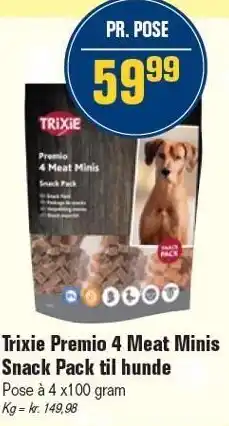 Otto Duborg Trxie Premio 4 Meat Minis Snack Pack til hunde tilbud
