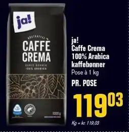 Otto Duborg ja! Caffe Crema 100% Arabica kaffebønner tilbud