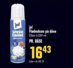 Otto Duborg ja! Flødeskum på dåse tilbud