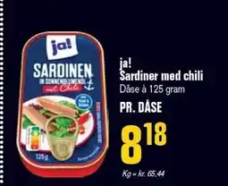 Otto Duborg ja! Sardiner med chili tilbud