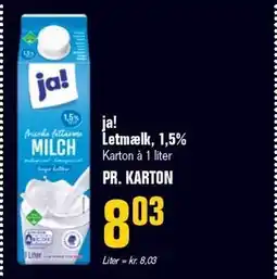 Otto Duborg ja! Letmælk, 1,5% tilbud