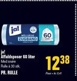 Otto Duborg ja! Affaldsposer 60 liter tilbud