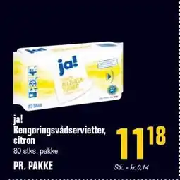 Otto Duborg ja! Rengøringsvådservietter, citron tilbud