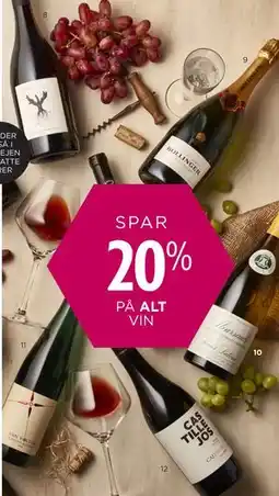 Salling SPAR 20% PÅ ALT VIN tilbud