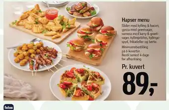 Føtex Hapser menu tilbud