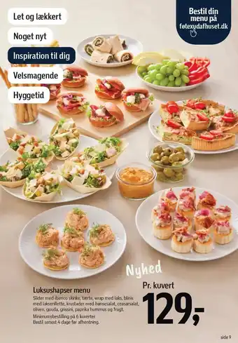 Føtex Luksushapser menu tilbud