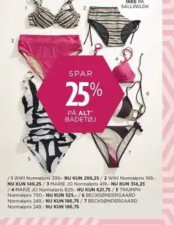 Salling Spar 25% på ALT badetøj tilbud