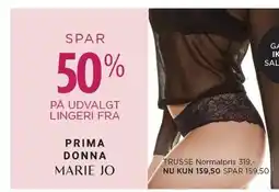 Salling Spar 50% på udvalgt lingeri fra Prima Donna Marie JO tilbud