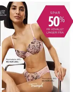 Salling Spar 50% på udvalgte lingeri fra Triumph tilbud