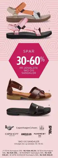 Salling Spar 30-60% på udvalgte sko og sandaler tilbud