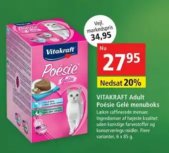 Maxi Zoo VITAKRAFT Adult Poésie Gelé menuboks tilbud