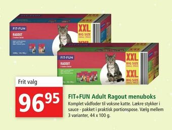 Maxi Zoo FIT+FUN Adult Ragout menuboks tilbud