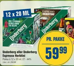 Otto Duborg Underberg eller Underberg Espresso Herbtini tilbud