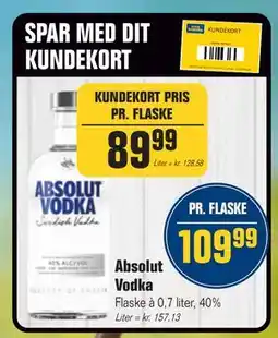 Otto Duborg Absolut Vodka tilbud