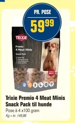 Otto Duborg Trixie Premio 4 Meat Minis Snack Pack til hunde tilbud